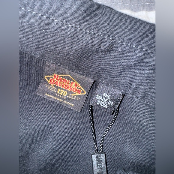 Harley-Davidson® Men's 120th Anniversary Mechanic Shirt - Black - Picture 7 of 7